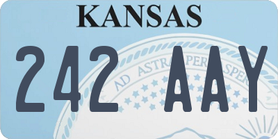 KS license plate 242AAY