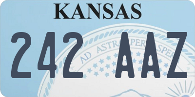 KS license plate 242AAZ