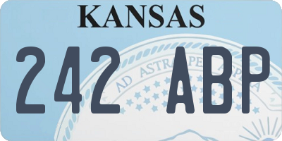 KS license plate 242ABP