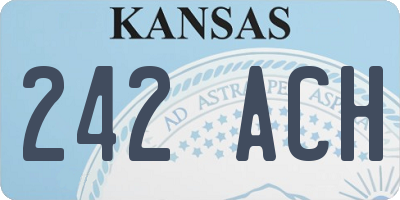 KS license plate 242ACH