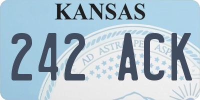 KS license plate 242ACK
