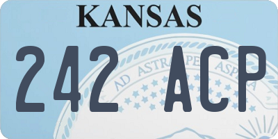 KS license plate 242ACP
