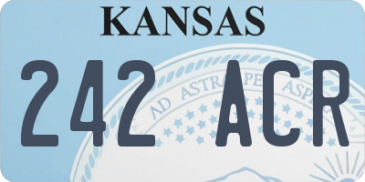 KS license plate 242ACR