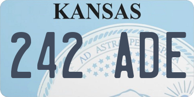 KS license plate 242ADE