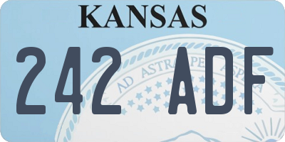 KS license plate 242ADF