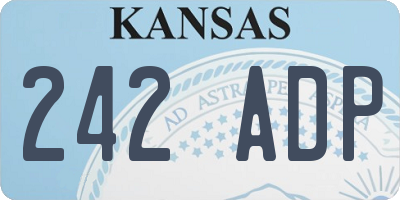 KS license plate 242ADP
