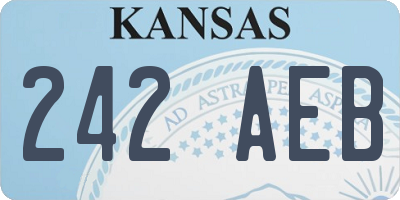 KS license plate 242AEB