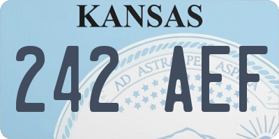 KS license plate 242AEF