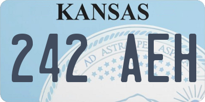 KS license plate 242AEH