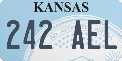 KS license plate 242AEL