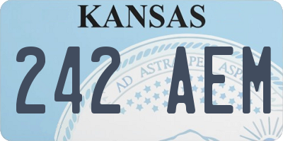 KS license plate 242AEM