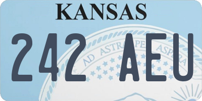 KS license plate 242AEU