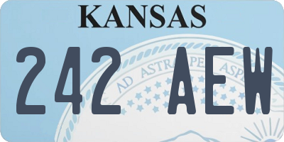 KS license plate 242AEW