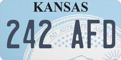 KS license plate 242AFD