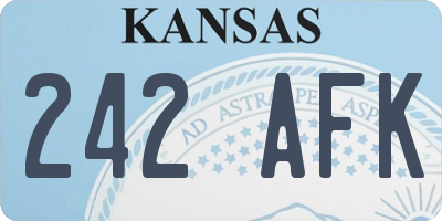 KS license plate 242AFK