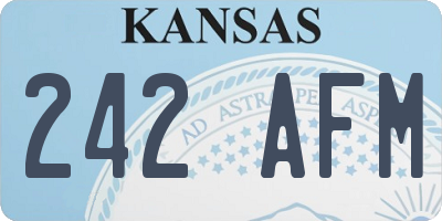 KS license plate 242AFM