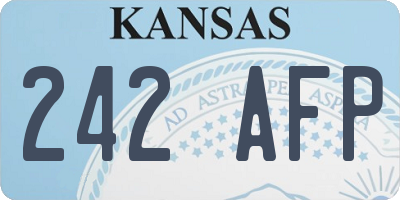 KS license plate 242AFP