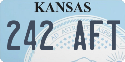 KS license plate 242AFT