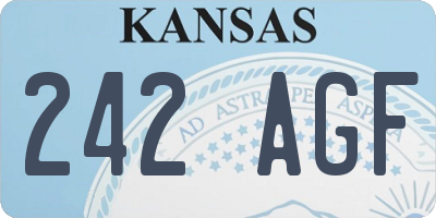 KS license plate 242AGF