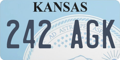 KS license plate 242AGK