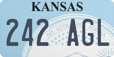 KS license plate 242AGL