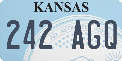 KS license plate 242AGQ