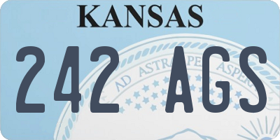 KS license plate 242AGS