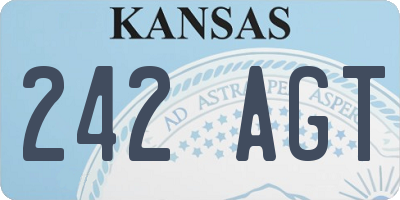 KS license plate 242AGT