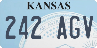 KS license plate 242AGV