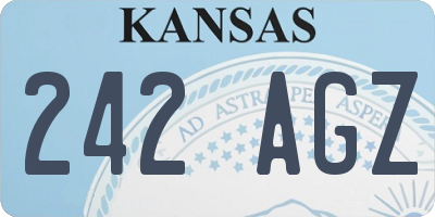 KS license plate 242AGZ