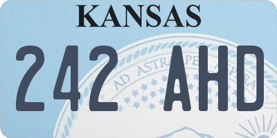 KS license plate 242AHD