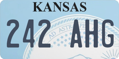 KS license plate 242AHG
