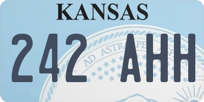 KS license plate 242AHH