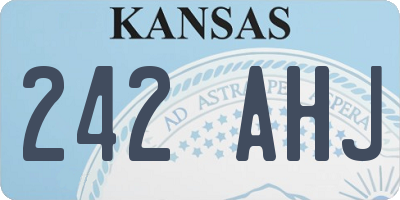 KS license plate 242AHJ