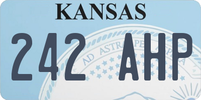 KS license plate 242AHP