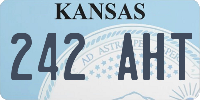 KS license plate 242AHT