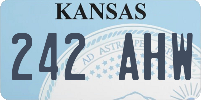 KS license plate 242AHW