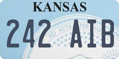 KS license plate 242AIB