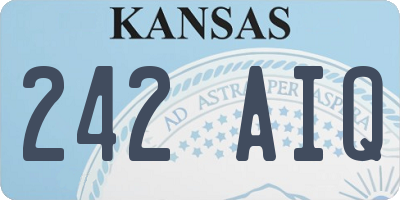 KS license plate 242AIQ