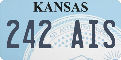 KS license plate 242AIS