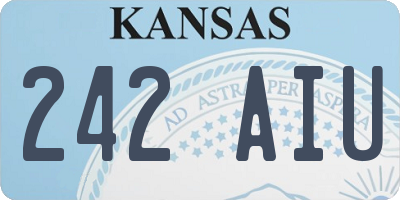 KS license plate 242AIU