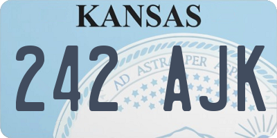 KS license plate 242AJK