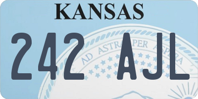 KS license plate 242AJL