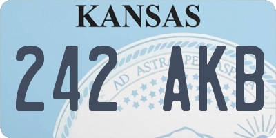 KS license plate 242AKB