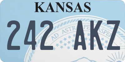 KS license plate 242AKZ