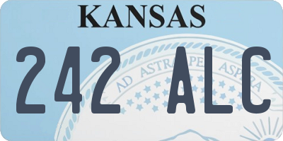 KS license plate 242ALC