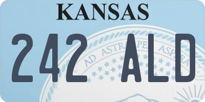 KS license plate 242ALD