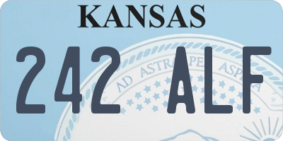 KS license plate 242ALF