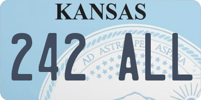 KS license plate 242ALL