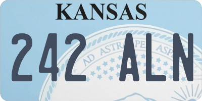 KS license plate 242ALN